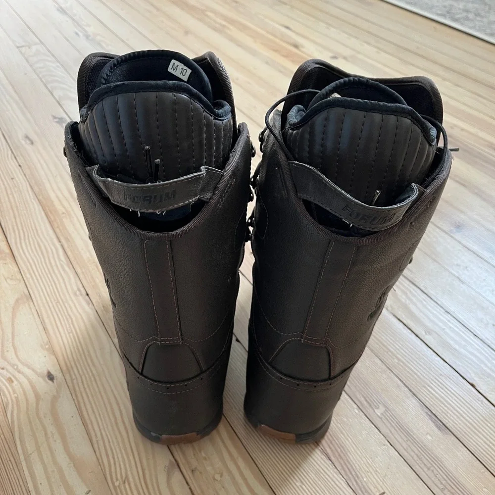 Forum Destroyer‎ Mens Snowboard Boots Size 10 Brown Plaid Lace Up Winter Sports